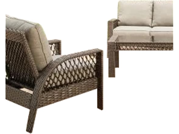 Four Seasons Courtyard Coral Bay 4 Piece Wicker Furniture