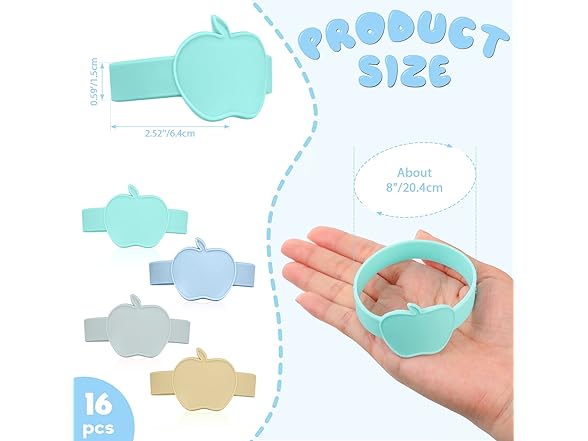 16Pc Baby Bottle Label Bands With Marker