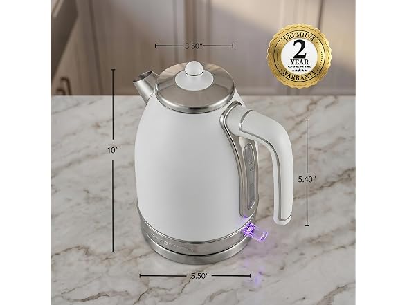 OVENTE 1.7L Stainless Steel Electric Kettle, 1500W Power