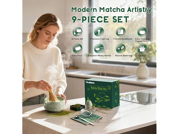 Yicollaion Matcha Whisk Set