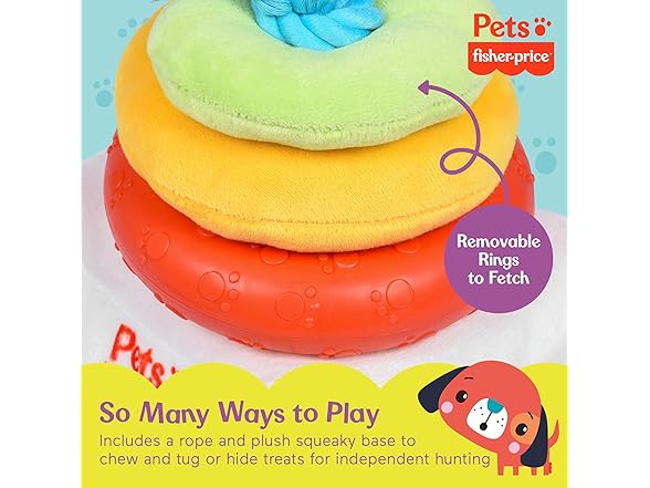 Fisher-Price Pets Ring Stack Dog Toy