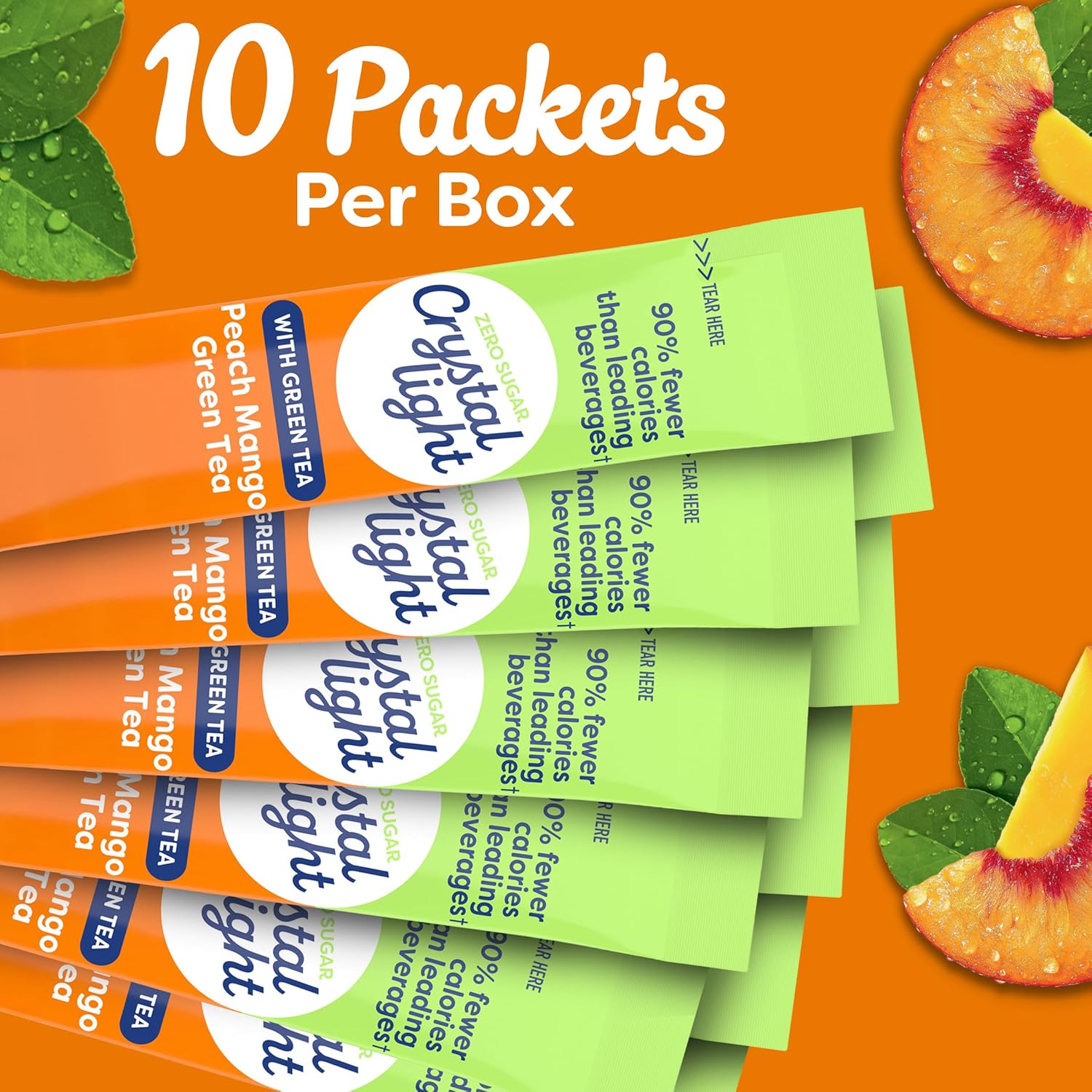 10Ct Crystal Light Sugar-Free Peach Mango Drink Mix - Gallery 10