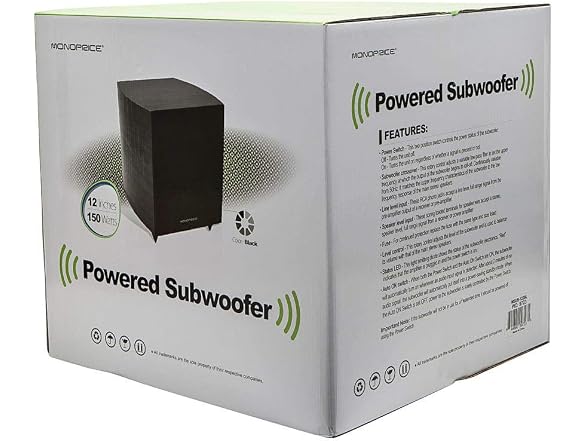 Monoprice 12" 150W Powered Subwoofer