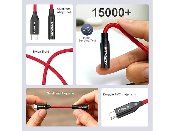 ANYPLUS USB C to 3.5mm Headphone Jack Adapter