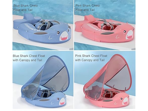 Lanckeli Baby Pool Float with Canopy