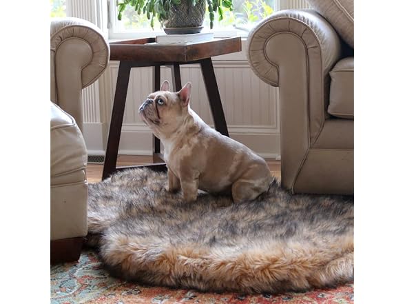 Paw Brands PupRug Curve Luxury Faux Fur Orthopedic