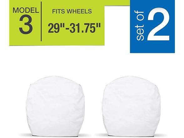 Smart Design 7040112-098 Rv Wheel Covers 2-Pack Model 3