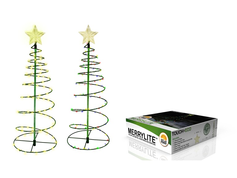 MERRYLITE Solar LED Metal Christmas Tree - Gallery 21