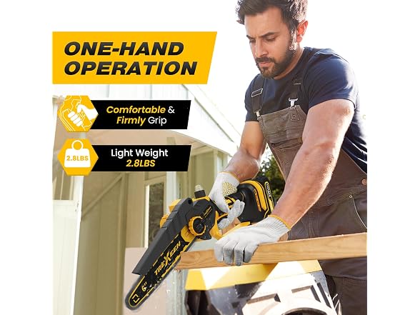 TREXEEN 6-Inch Electric Mini Chainsaw