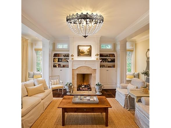 Crystal Chandelier for Bedroom, 5-Light