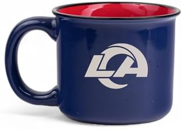 The Memory Company NFL Licensed 15oz Ceramic Camping Mug - Premium Team Logo, Durable Travel Coffee Cup, Game Day Tailgating Essential, Perfect Fan Gift