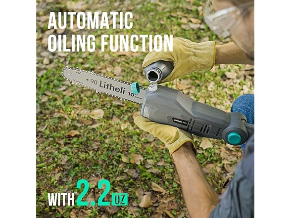 Litheli Cordless Pole Saw,10-Inch 40V Pole Saws for Tree Tri (Open Box)