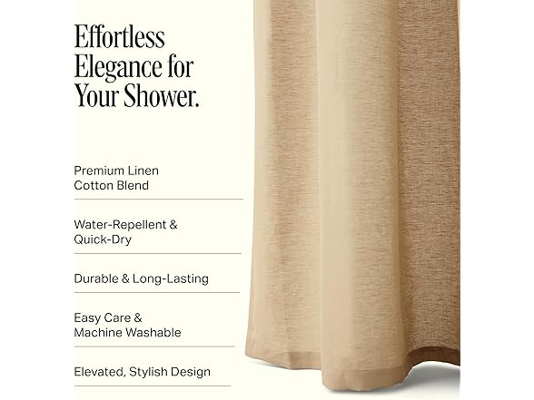 Preston Lane Stonebridge Linen Cotton Shower Curtain