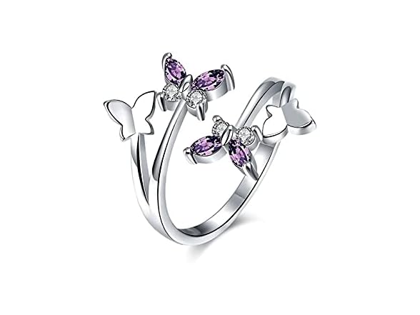 FUTIMELY Dainty Butterfly Ring for Women
