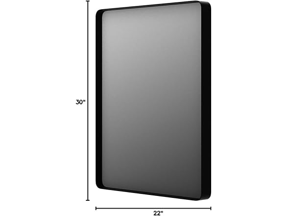 OKPAL Modern Black Frame Bathroom Mirror