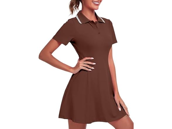 Fkeep Women Golf Dress Tennis Dresses (Black Dress