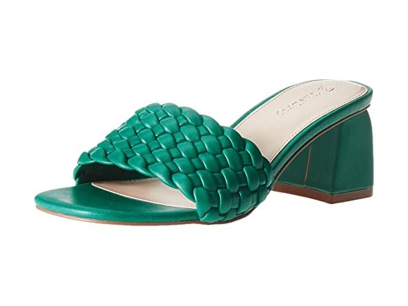 The Drop Women's Paisley Woven Square Toe Block Heel Sandal