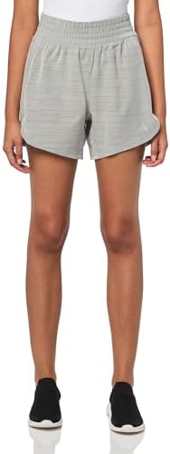 adidas Women's Pacer Training 3-Stripes Woven High-Rise Shorts, Solid Grey