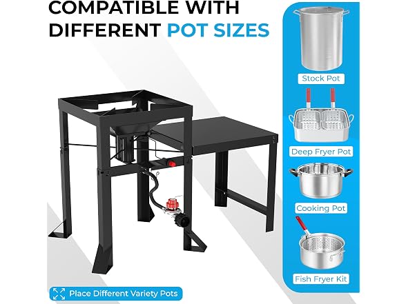 FIRERIOT Dual Jet Burner with Side Table