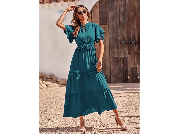 Prettygarden Women (M) Summer Boho Maxi V Dress