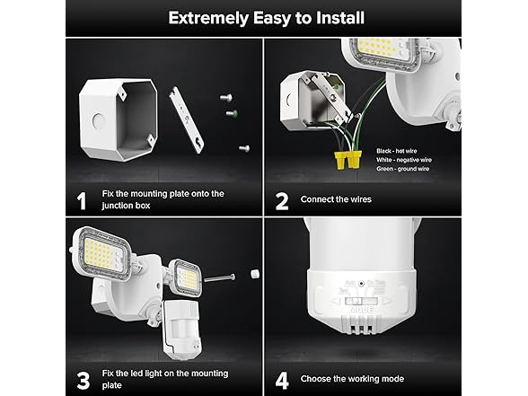SANSI 90W 10,000LM LED Outdoor Flood Light