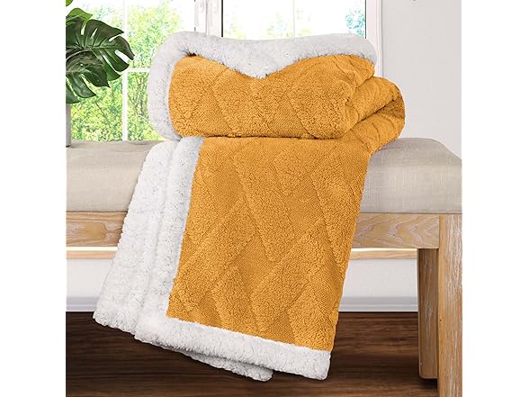 Superior Fleece Reversible Lattice Blanket