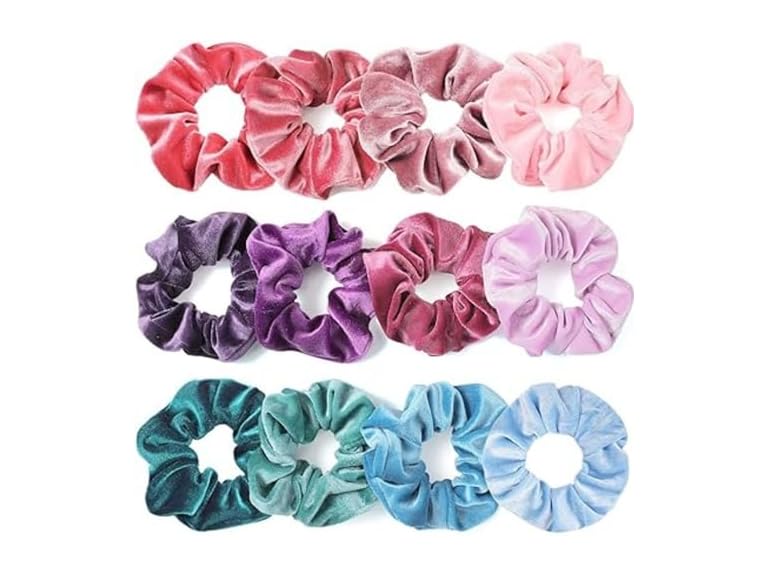 Kusport Women's Scrunchies 12-Piece Velvet Scrunchies