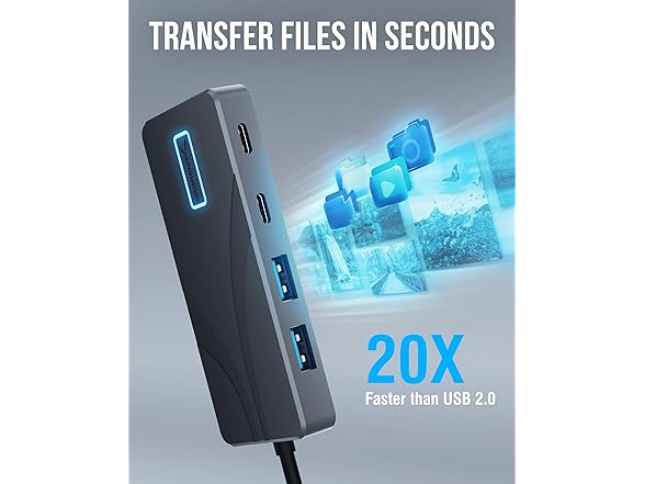 SABRENT USB-C 5-in-1 Hub 4K HDMI 100W PD