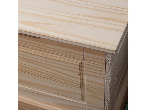 Linon Harris Unfinished Wood Backless Nook