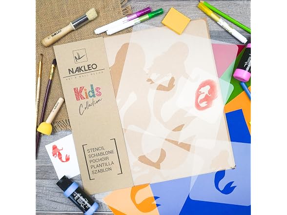 NAKLEO Painting Stencils Set for Kids, 5