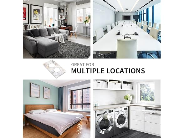 Donyou White Marble Wall Plate Duplex Unbreakable