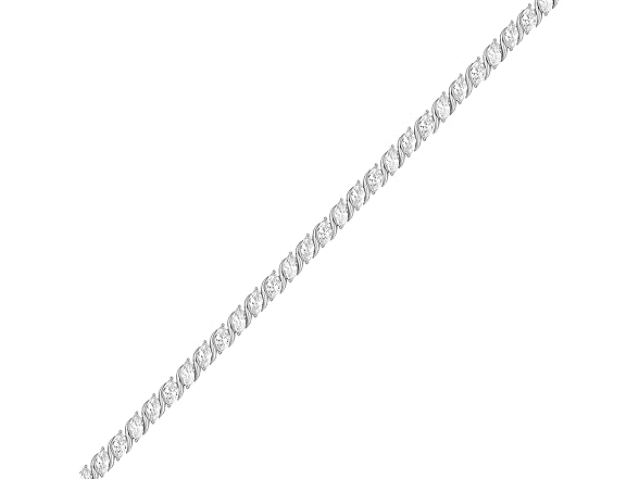 Amazon Essentials Cubic Zirconia Wave Bracelet