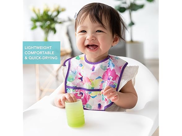 Bumkins Bibs for Baby Girl or Boy, Infant 3-9 M