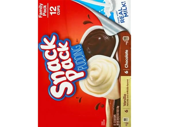 12CT Snack Pack Chocolate and Vanilla Pudding Cups