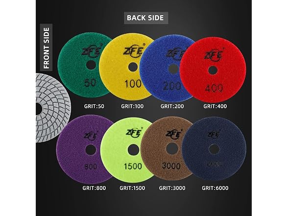ZFE Diamond Wet Polishing Pads Set