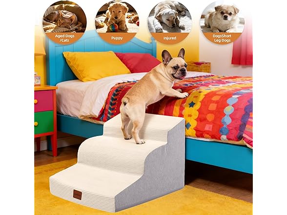 NAPWAYS Dog Stairs for Small Dogs and Cats