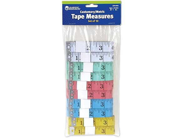Learning Resources Customary Metric Tape Measures