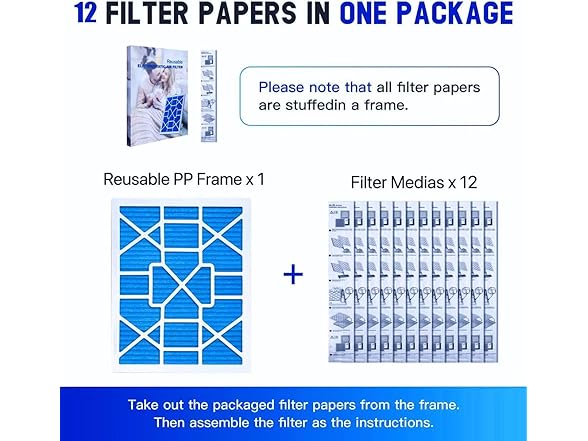 LEKEN 16x20x1 AC Filter Reusable