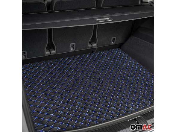 OMAC Embossed Black Faux Leather Lining