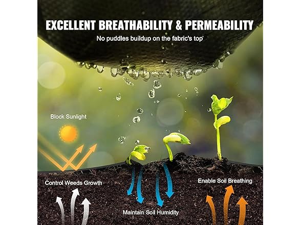 VEVOR Garden Weed Barrier Fabric