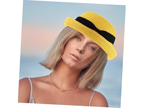 Vosarea Girls (M) Fashion Women's Bowknot Wide Cap