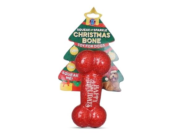 Bow Wow Pet Happy Holidays Glitter Bone