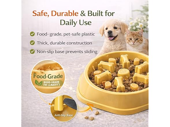 SNIFIT Slow Feeder Bowl for Small & Medium Cats & Dogs