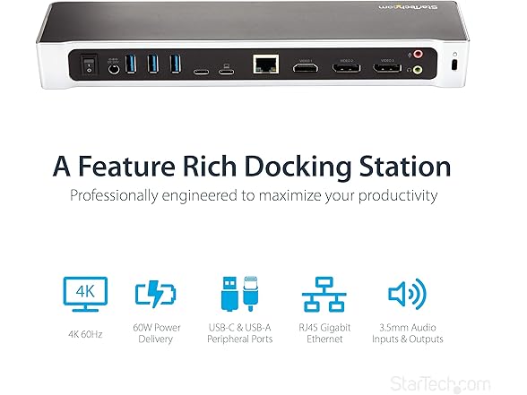 StarTech Triple Monitor Docking Station for MacBook