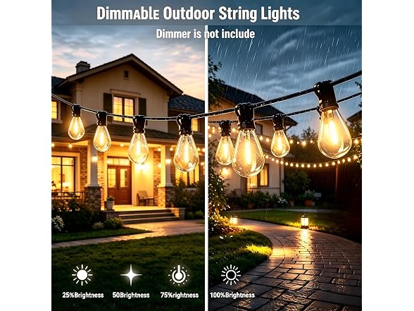smareal 120FT Outdoor String Lights