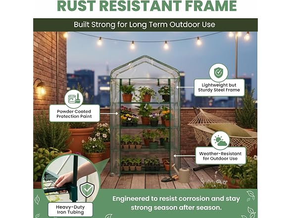 Pure Garden 3 Tier Mini Greenhouse