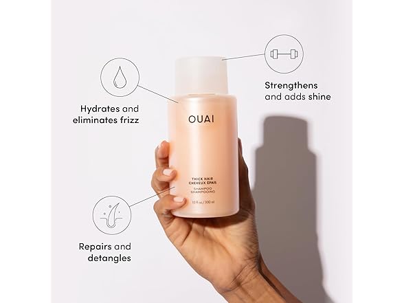 OUAI Thick Shampoo and Conditioner Set