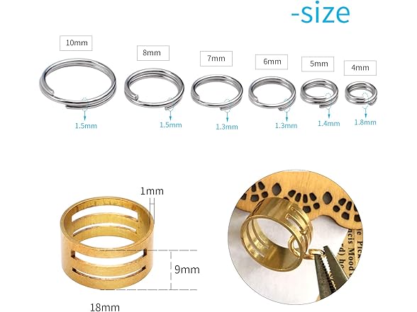 Aylifu Iron Split Rings, 1 Box (100g)