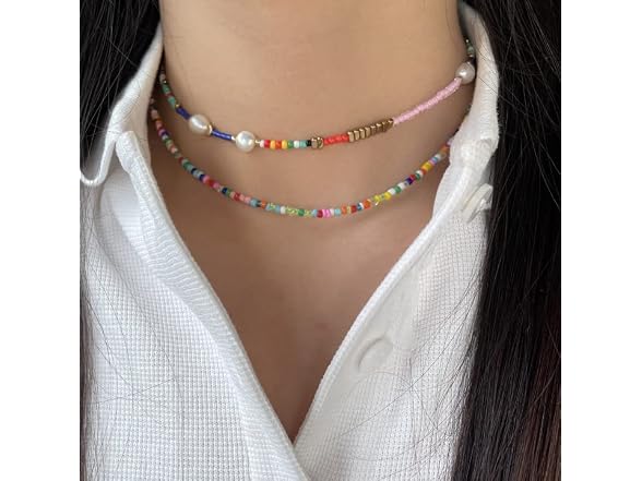 Wellike Freshwater Pearl Beaded Necklace for Women