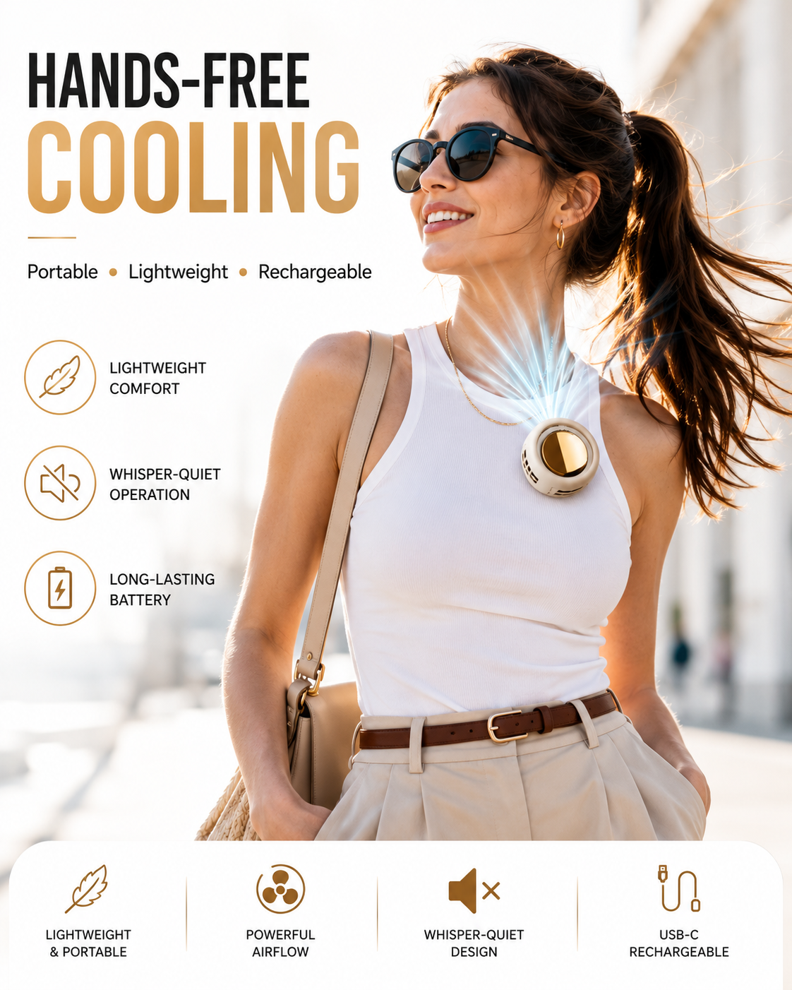 Portable Waist Fan Hands-Free - Gallery 6